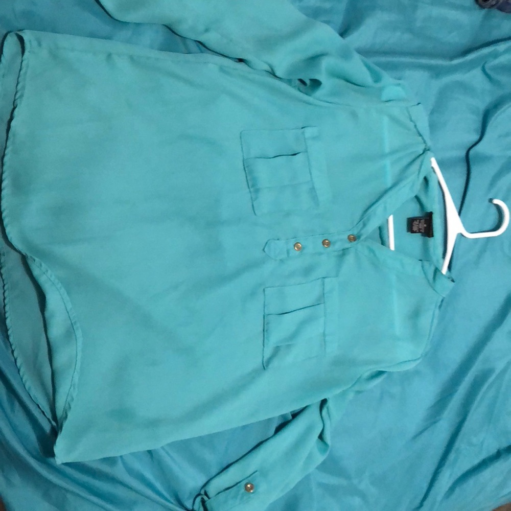 Blue button up shirt